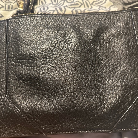 Rebecca Minkoff Black and Gold Studded Clutch box 4 - Picture 8 of 16